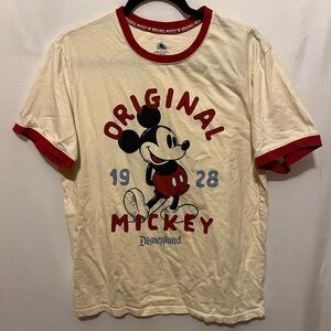 Disneyland Resort Mickey Mouse 1928 Disney Parks T-Shirt Tee Retro White (Large)